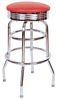 Diner Barstool - Ribbed Red