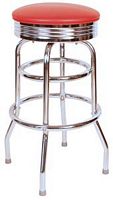 Red Metal Bar Stool